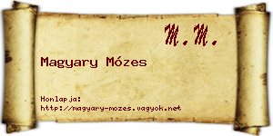 Magyary Mózes névjegykártya